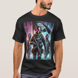 Cyberpunk Pinguin Force Taktisches T-Shirt 🚀 🐧 �
