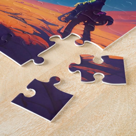 Cyberpunk-Planet Erde-Sternenfantasie Puzzle (Seite)