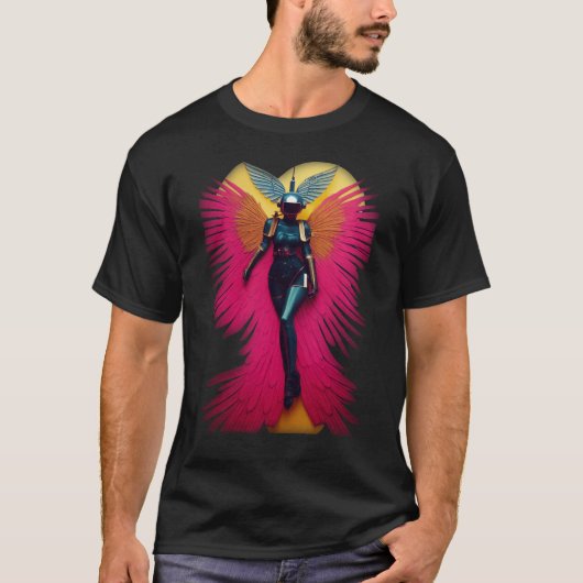 Cyberpunk Polnisch Winged Hussar Femjoy T-Shirt (Vorderseite)