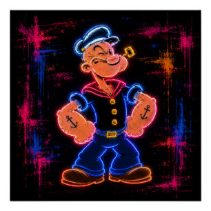 Cyberpunk Popeye Kunst Poster