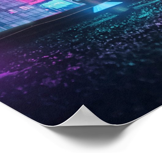 Cyberpunk-Poster Poster (Ecke)