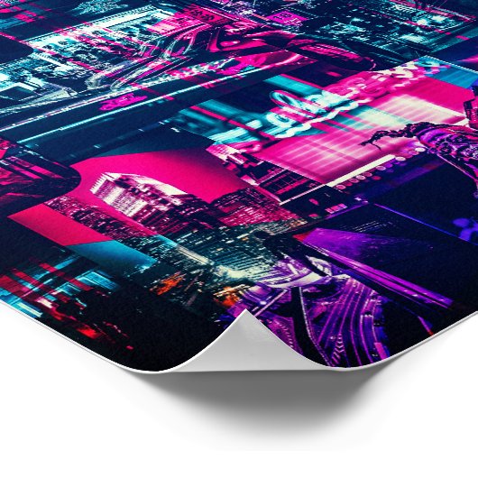 Cyberpunk-Poster Poster (Ecke)