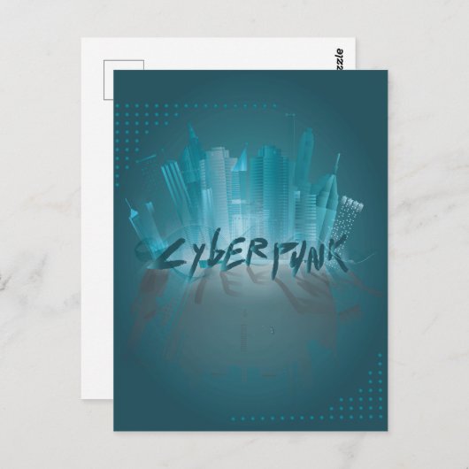 Cyberpunk Postkarte (Vorne/Hinten)