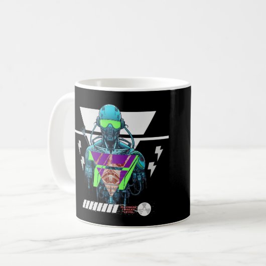 Cyberpunk-Projekt Kaffeetasse (Vorderseite Links)