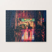 Cyberpunk-Puzzle, coole Scifi-japan-Szene Puzzle (Horizontal)