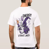 Cyberpunk Rabbit Graphic - Energy Without Limits S T-Shirt (Rückseite)