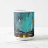 Cyberpunk Rain Street Kaffeetasse (Mittel)