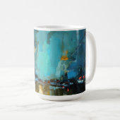 Cyberpunk Rain Street Kaffeetasse (VorderseiteRechts)