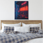 Cyberpunk Ramen Night Poster – Neon Japanese Citys Leinwanddruck (Insitu (Schlafzimmer))