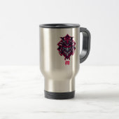 Cyberpunk Red Oni Samurai Travel Mug Reisebecher (VorderseiteRechts)