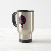 Cyberpunk Red Oni Samurai Travel Mug Reisebecher (Vorderseite Links)
