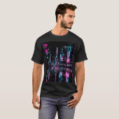 Cyberpunk-Regenfall T-Shirt (Vorne ganz)