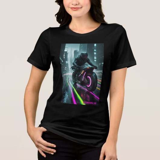 Cyberpunk / Retro Aesthetic Design Tri-Blend Shirt (Vorderseite)