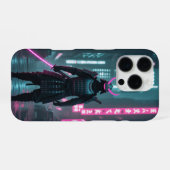 Cyberpunk / Retro-Ästhetik-Design iPhone Hülle (Rückseite (Horizontal))