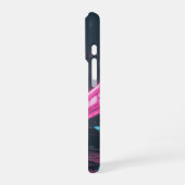 Cyberpunk / Retro-Ästhetik-Design iPhone Hülle (Linke Seite)