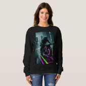 Cyberpunk / Retro-Ästhetik-Design Sweatshirt (Vorne ganz)