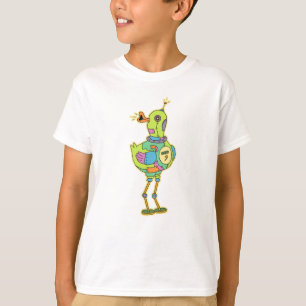 Cyberpunk-Retro-Batteriebetriebenes Robot-Ente T-Shirt