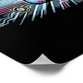 Cyberpunk Robot Maneki Neko Lucky Cat, Geld Poster (Ecke)