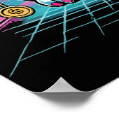 Cyberpunk Robot Maneki Neko Lucky Cat, Geld Poster (Ecke)