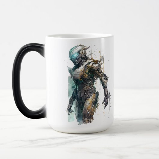 Cyberpunk-Robot-Tasse Verwandlungstasse (Links)