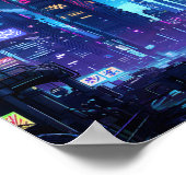 Cyberpunk Rooftop Tokio Poster (Ecke)