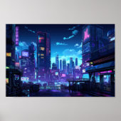 Cyberpunk Rooftop Tokio Poster (Vorne)