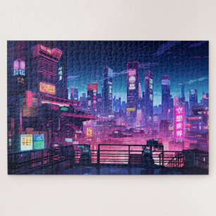 Cyberpunk Rooftop Tokio Puzzle