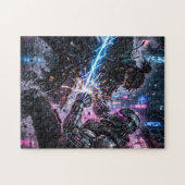 Cyberpunk-Samurai-Duell Puzzle (Horizontal)