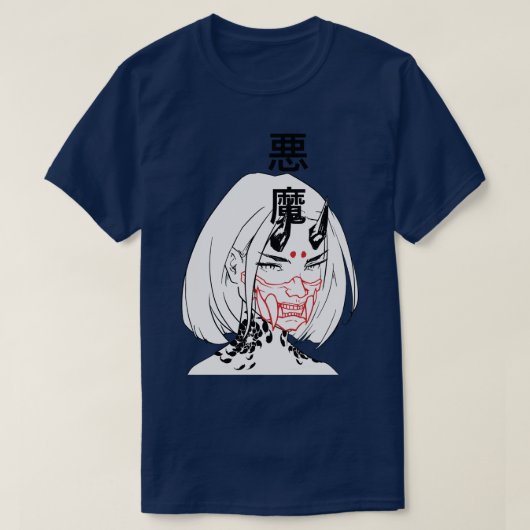 Cyberpunk Samurai Evil Girl T-Shirt (Design vorne)