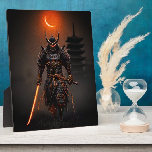 Cyberpunk Samurai Futuristic Warrior Fotoplatte (Seite)