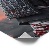 Cyberpunk Samurai Girl Poster (Ecke)