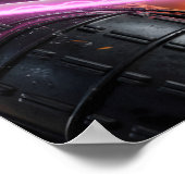 Cyberpunk Samurai Girl Poster (Ecke)