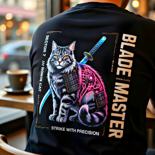 Cyberpunk Samurai-Katze Episches Sci-Fi-Geschenk  Tri-Blend Shirt