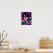 Cyberpunk-Samurai-Mädchen Poster (Küche)
