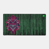 Cyberpunk-Samurai-Matrix-Schreibtischunterlage Schreibtischunterlage (Vorderseite)