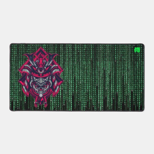 Cyberpunk-Samurai-Matrix-Schreibtischunterlage Schreibtischunterlage (Vorderseite)