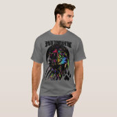 Cyberpunk Samurai Neon Warrior T - Shirt (Vorne ganz)