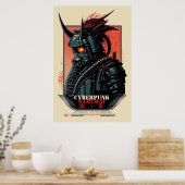 Cyberpunk Samurai Poster (Küche)