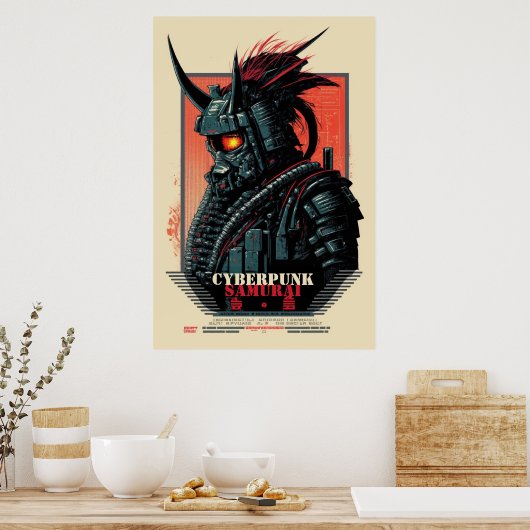 Cyberpunk Samurai Poster (Küche)