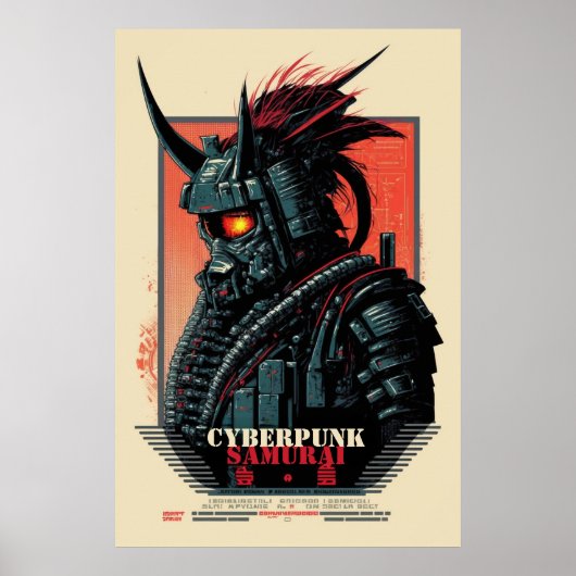 Cyberpunk Samurai Poster (Vorne)