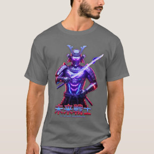 Cyberpunk-Samurai-Schwert-Grafik-T-Shirt T-Shirt