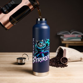 Cyberpunk-Samurai-Stürmer für Gamer und Athleten Trinkflasche
