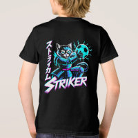 Cyberpunk-Samurai-Stürmer-Katze für Gamer & Fußbal