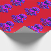 Cyberpunk Santa Claus Geschenkpapier (Ecke)