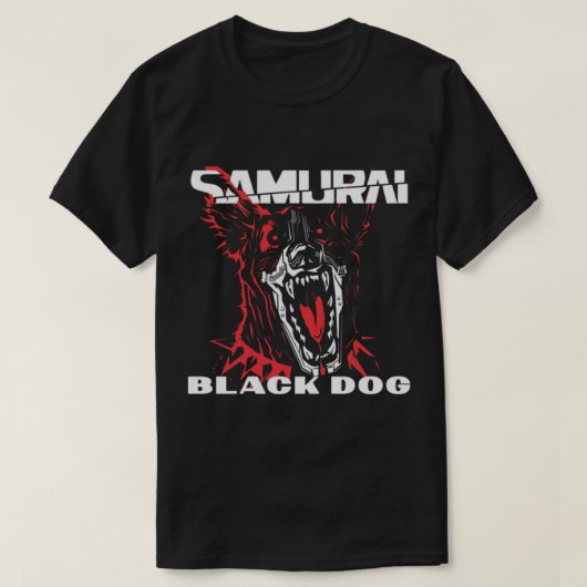 Cyberpunk-Schwarzhund Samurai Klassischer T - Shir T-Shirt (Design vorne)