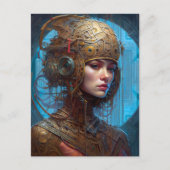 Cyberpunk-Science Fiction Postkarte (Vorderseite)