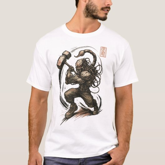 Cyberpunk-Skorpion T-Shirt (Vorderseite)