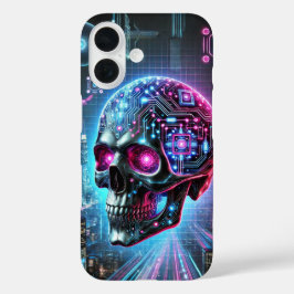 Cyberpunk Skull iPhone 16 Hülle
