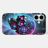 Cyberpunk Skull Case-Mate iPhone Hülle (Rückseite (Horizontal))