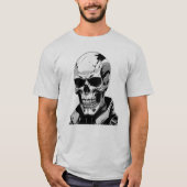 Cyberpunk Skull Futuristic Graphic T-Shirt Design (Vorderseite)